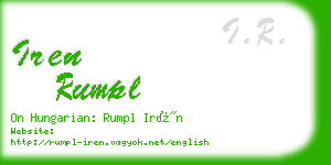 iren rumpl business card
